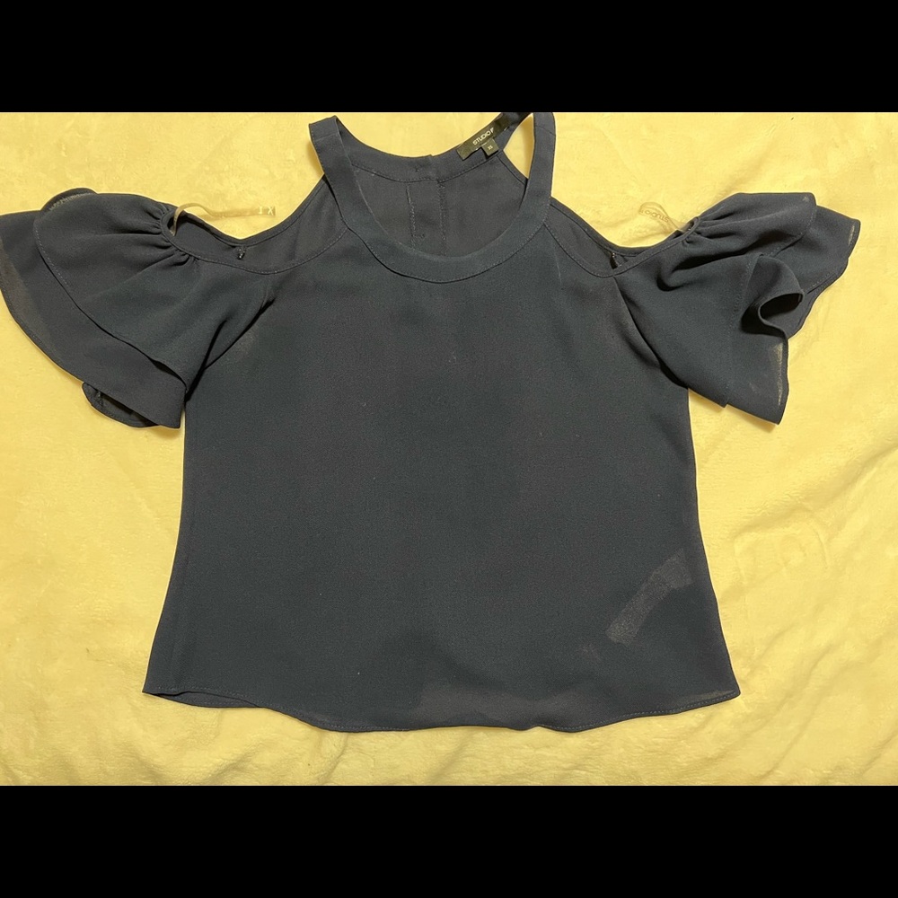 XS navy off the shoulder blouse